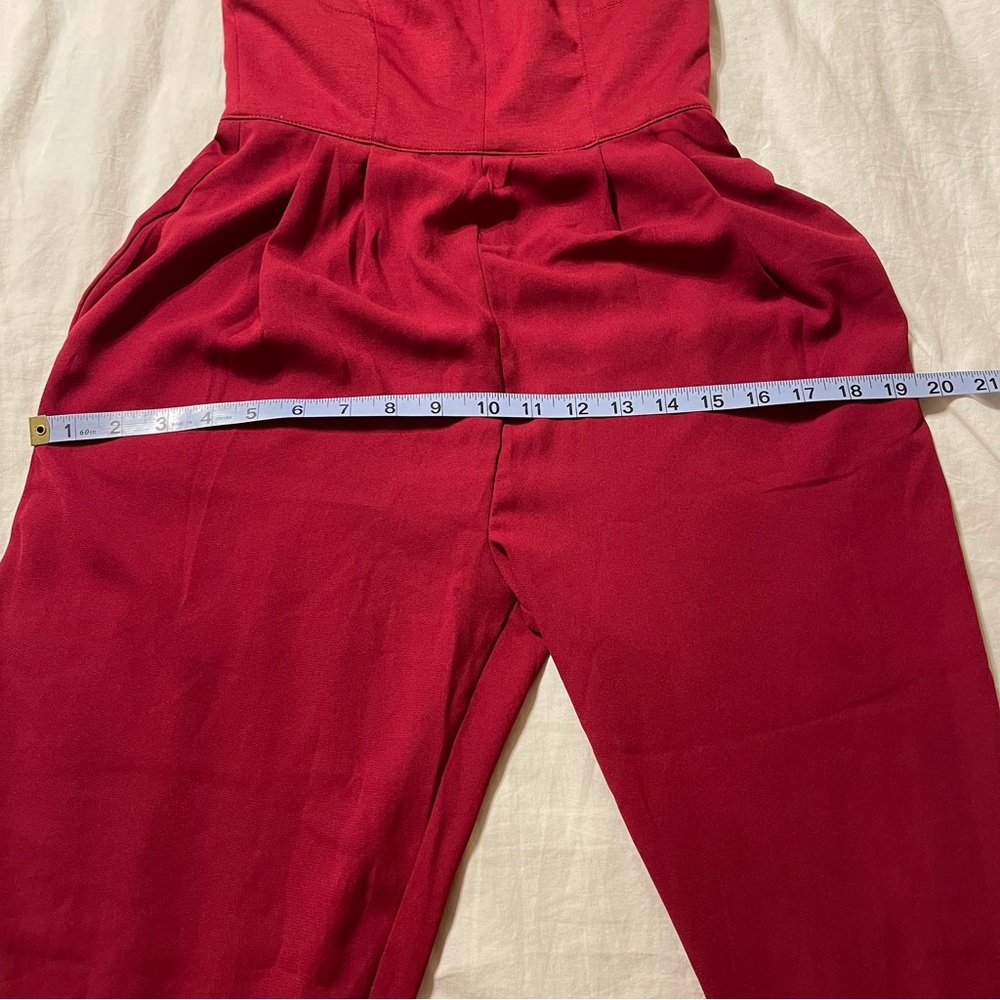 Red‎ strapless jumpsuit. - Picture 10 of 14